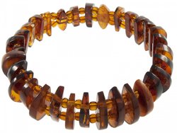 Bracelet made of figured amber stones