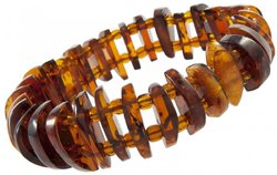 Bracelet made of figured amber stones