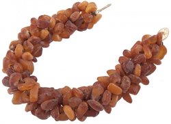 Polished amber bracelet