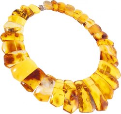 Amber necklace in honey shades “Cleopatra”