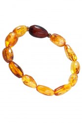 Amber bracelet “Grapes” with contrasting insert