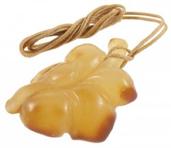 Pendant “Leaf” on a waxed rope