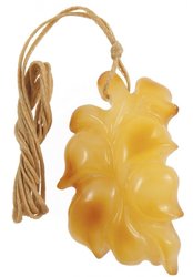 Pendant “Leaf” on a waxed rope