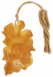 Pendant “Leaf” on a waxed rope