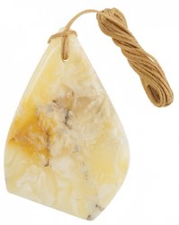 Amber pendant on a wax rope