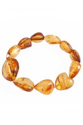 Bracelet made of figured amber stones