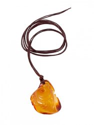 Pendant-figurine “Fish” on a wax rope