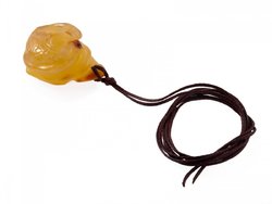 Pendant-figurine “Fish” on a wax rope