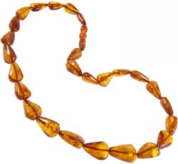 Cognac-colored drop beads