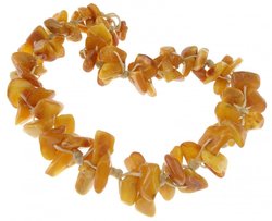 Amber beads made of stones