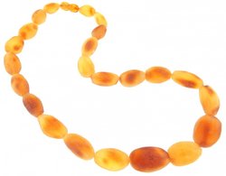 Polished amber beads