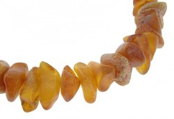 Polished amber beads