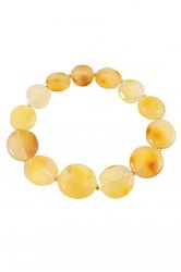 Bracelet made of amber stones-coins