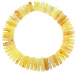 Bracelet made of flat amber stones