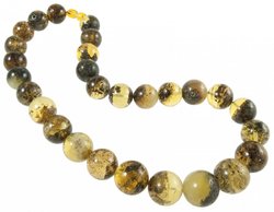 Beads made of polished amber balls