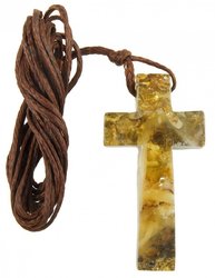 Amber cross on a tourniquet