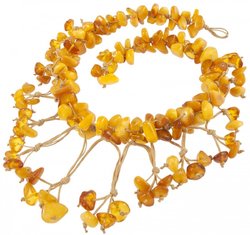 Amber beads made of stones