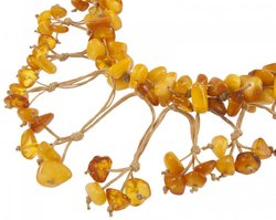 Amber beads made of stones