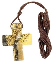 Amber cross on a tourniquet