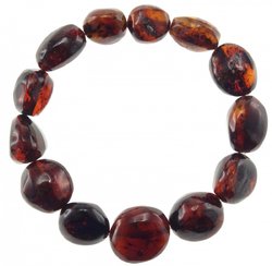 Bracelet made of dark amber stones