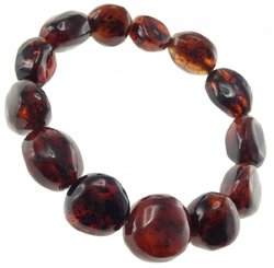 Bracelet made of dark amber stones