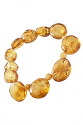 Bracelet made of amber stones “Lollipops”