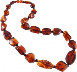 Dark amber beads