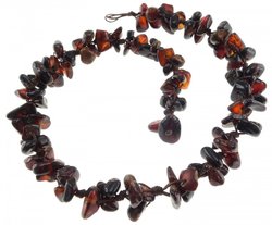 Dark amber beads