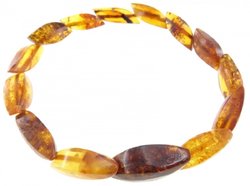 Bracelet made of figured amber stones