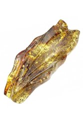 Solid amber brooch