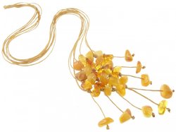 Beads-string with amber stones