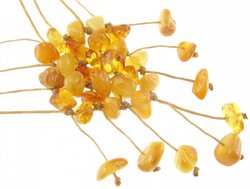 Beads-string with amber stones