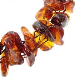 Beads-string with amber stones