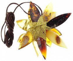 Amber pendant "Flower"