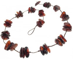 Beads-string with amber stones