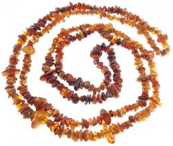 Beads-string made of amber stones