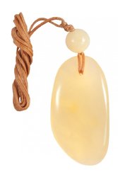 Pendant with ball and amber stone