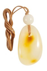 Amber stone pendant with ball