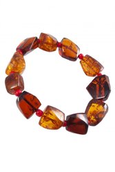 Amber bracelet with red beads