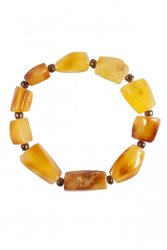 Bracelet made of amber stones with beads