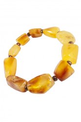 Bracelet made of amber stones with beads