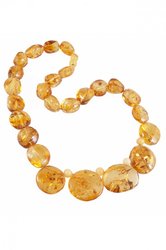 Beads made of amber stones “Lollipops”