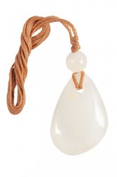 Amber stone pendant with a milky amber ball