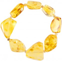 Amber bracelet in light shades “Meline”