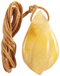 Pendant “Petal” on a wax rope