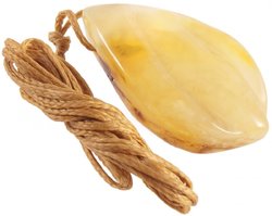 Pendant “Petal” on a wax rope