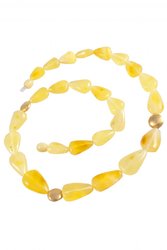 Light beads with amber and decorative elements