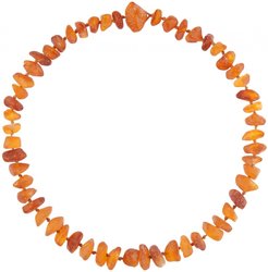 Amber beads made of polished stones