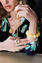 Bracelet made of light amber balls