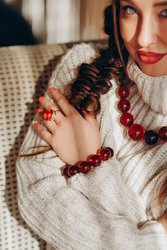 Bracelet made of amber balls